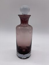VTG Europe Liquor Decanter Purple Amethyst Glass With Stopper Controlled Bubble picture