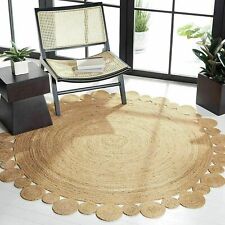 Rug 100% Natural Jute Style Braided Reversible Carpet Modern Rustic Look Rug picture