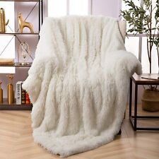 Shaggy Faux Fur Blanket Plush Fuzzy Bed Throw Washable Cozy Sherpa  Blanket picture