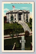 Pawhuska OK-Oklahoma, Osage County Court House, Antique, Vintage Postcard picture