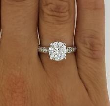 1 Ct Channel Set Round Cut Diamond Engagement Ring SI2 F White Gold 14k picture