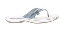 Clarks Womens Breeze Sea Blue T-Strap Sandals Size 7 (7660530) picture
