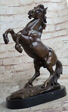 Fabulous Vintage Horse Sculpture Thoroughbred Horse Racing Bronze Figurine Deal picture