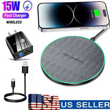15W Wireless Phone Charger Pad Quick Fast Charge Dock For Google Samsung iPhone picture