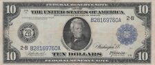1914 $10 FRN FEDERAL RESERVE NOTE RARE NEW YORK NY EX FINE picture