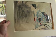 Beauty, Kuchi-e print japanese 19th century exc Mizuno Toshikata picture