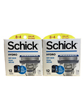 Schick Hydro Dry Skin Men's Razor's 5 Blades 24 Refillable Cartridges New Box picture