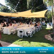 Ifenceview Beige 6'x6'-6'x24' Rectangle Sun Shade Sail Patio Pool Canopy Awning picture
