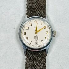 VTG Timex Watch Boy Scout Manual Wind 34mm Original Band Working  1950s 1960s picture
