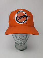 Vintage Clemson Tigers Hat Cap Orange Script Rare 90s Embroidered The Game picture