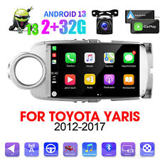 9''Android 13 Apple Carplay GPS Navi Car Stereo Radio For 2012-2017 Toyota Yaris picture