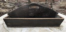 OUTSTANDING early Antique Dovetailed Wood Knife Cutlery Box Tray Tote Orig.Paint picture