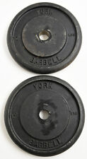 Vintage York Barbell Standard Weight Plates 12.5 Lb preUSA stamp 25lb total READ picture