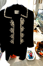 Vintage Oscar by Oscar de la Renta black wool long sweater jacket. picture