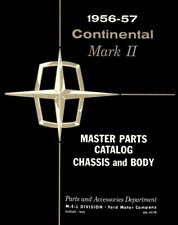 1956-57 Lincoln Continental Mark II Parts Book List Guide Interchange Drawings picture