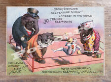 Historic Adam Forepaugh's Elephant Show 1880s Advertising Postcard picture