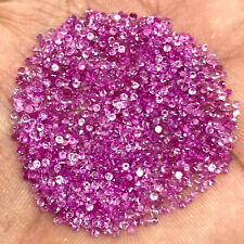 100 Pcs Natural Pink Sapphire 1.5mm Round Cut Loose Gemstones Wholesale Lot picture