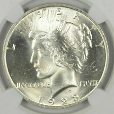 (1) 1923 Peace Silver Dollar Uncirculated BU Condition - From roll picture