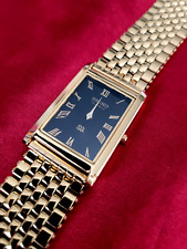 ⚡️NEW OLD STOCK - RARE - Vintage Slim Tank Quartz Men's Gold Wrist Watch picture