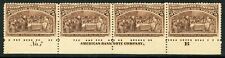 USA 1893 Columbian 5¢ Columbus Plate # Strip of 4 Scott # 234 Mint D81 picture