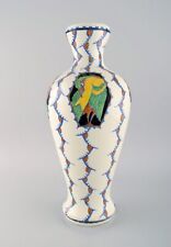 Boch Freres Keramis, Belgium. Large Art Deco vase in glazed ceramics. picture