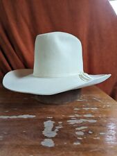 Resistol 7x Beaver 6 3/4 Vintage Cowboy Hat White Fur felt hand creased picture