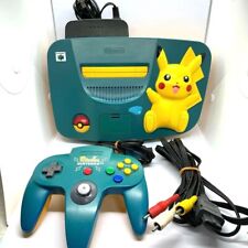 Nintendo 64 N64 Pikachu green  Video Game Console Japan Ver. w/controller picture