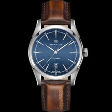 Hamilton American Classic Blue Men's Watch with Brown Leather Band - H42415541 picture