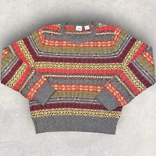 VINTAGE GAP Hand Knit 3D Sweater Adult Medium Nordic Crewneck USA MADE picture