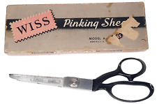 WISS Pinking Shears Model A Vintage Heavy Duty Professional Scissors w/ Box picture