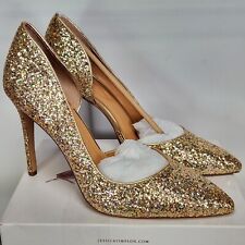 Size 7.5 - Jessica Simpson Prizma 8 - Party Gold Confetti Pop Glitter picture