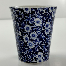 Royal Crownford Staffordshire Calico Blue Tumbler Cup 3 1/2