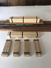 HO Scale Flatcar Lumber Load Real Oak wood handmade. 6-pack picture