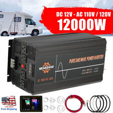 12000W Car Power Inverter DC 12V To AC 110V Pure Sine Wave Solar Converter LCD picture