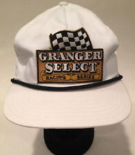Vintage Granger Selects Racing Series Patch White Snapback Hat Tobacco Rope Cap picture