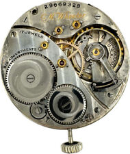 Antique 12S Elgin G.M. Wheeler Mechanical Open Face Pocket Watch Movement 452 picture