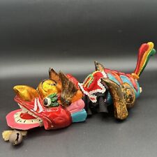 Vintage Chinese Wooden Dragon Hand Puppet Foo Dog New Year Wood Carved picture
