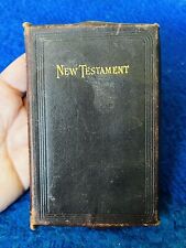 Antique 1896 New Testament Brown Leather Wrap picture