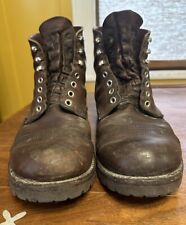WELL-LOVED, RESOLED Red Wing 8111 Iron Ranger Boot Men’s 8 Lugged Vibram Brown picture