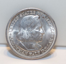 1893 Silver Columbian Expo 50c Just Miss Gem Unc Old 1987 Cert picture
