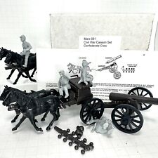 Louis Marx Civil War Re-Cast Caisson Confederate Cannon Military Toy Soldiers picture