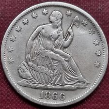 1866 S Seated Liberty Half Dollar 50c Better Grade XF Details #69912 picture