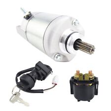 Starter Motor with Ignition Key Switch for Kawasaki Prairie 400 4X4 KVF400 Relay picture