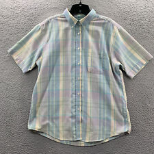 CABIN CREEK Shirt Womens Size 14 Button Up Blouse Top Plaid Wrinkle Free Blue* picture