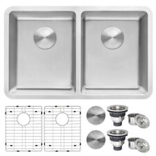Ruvati 28-inch Undermount 50/50 Double Bowl 16 Gauge Kitchen Sink-RVM5077(2732) picture