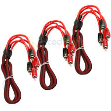 3 Pack 3 Ft RCA Cable OFC Interconnect DS18 R3 Competition Rated Performance Red picture