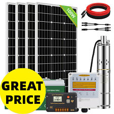 3'' DC 24V Solar Well Water Pump Submersible Kit w/ MPPT Controller 100ft 5.6gpm picture