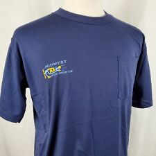 Vintage Midwest Antique Airplane Club Pocket T-Shirt Single Stitch Deadstock 80s picture