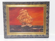 Vintage 1971 Marcell Evard Nautical Painting 16