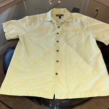 Havana Jacks Cafe Shirt Men Extra Large XL Yellow Tropical Breeze Wear Casual picture